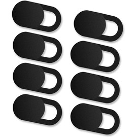 ivoler [Set of 8 Webcam Covers, Slider Camera Cover, Ultra Thin Webcam Cover, Privacy Protection Camera Cover for Laptop, PC, Smartphones, Tablets, etc. (Black)