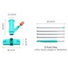 POOLWHALE Portable Pool Vacuum Jet Underwater Cleaner W/Brush,Bag,6 Section Pole