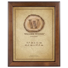 MCS Walden Woods 8x11 Inch Essentials Frame for Holding Documents and Certificates, Walnut (45878)