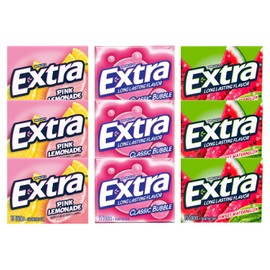 Bitetwist Assorted fruit flavours sugar free Gum, Variety pack Of Extra Long Lasting Flavors, 3 Flavors, 3 Pack of each flavor (9 Pack)