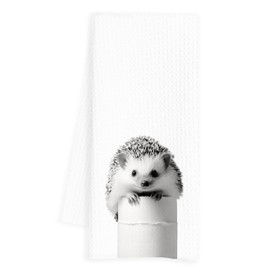 INDAJEDN Hedgehog Bathroom Hand Towels, Hedgehogs Hand Towels for Bathroom, Funny Hand Towels, Hedgehog Bathroom Decor, Hedgehog Gifts for Hedgehog Lovers Women, 16x24 Inch