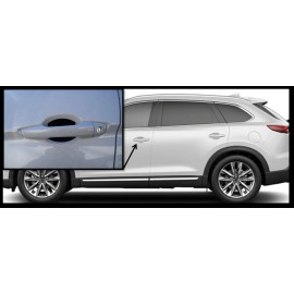 Cupeez Fits Mazda Flat Black Matte Auto Accessory Car Door Handle Scratch Guard 4 Pcs