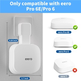 Outlet Wall Mount Holder Compatible with eero Pro 6e/Pro 6 Mesh Wi-Fi System, Built-in Cable Management No Messy Wires, Space-Saving (2 Pack)