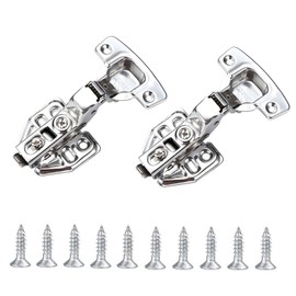 Mokife Softclose Pot Hinge Inner Stop, Pack of 2 Cabinet Hinges Kitchen Furniture Hinges with Damper Stainless Steel Hinges for Cabinet Doors Kitchen Cabinet Wardrobe