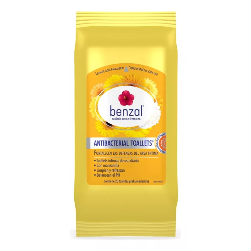 Benzal Kit Benzal Manzanilla Desodorante + Toallitas Humedas