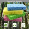 wowled Biodegradable Kitchen Sponges Washing Up, 12 Pack Natural Compostable