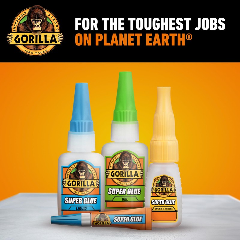 Gorilla Super Glue Gel XL, Clear Glue, 25 Gram (Pack