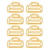 100Pcs Cute Paper Clips Yellow Cup Style Strong Metal Exquisite