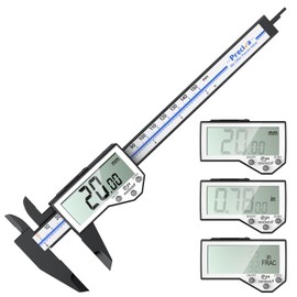 Preciva 6 Inch Digital Caliper, High Precision Measuring Tool with Large LCD Screen,Inch/Metric/Fraction Conversion, Auto-Off Feature, Vernier Caliper for DIY and Household