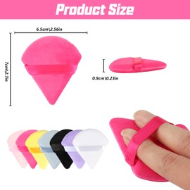 Pack of 35 Powder Puffs, Makeup Powder Puffs, Triangle Make Up Sponges, Face Powder Puff, Wet Dry Pads, Cosmetic Make Up Sponge for Loose Powder, Foundation, Blush, Body Powder