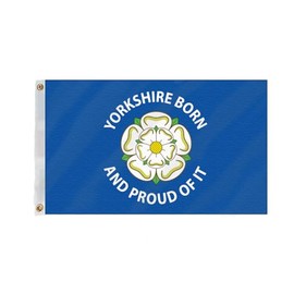 Flagmax Yorkshire born and proud of it Flag 5ft x 3ft (90cm x 150cm)