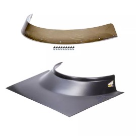 Unbranded Cockpit Deflector Dirt Racing MD3 Black Plastic 3.5 inch Tall TINTED Extender