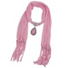 GOGNGTR Women's Scarf Waterdrop Pendant Necklace Jewelry Printing Polyester Shawl