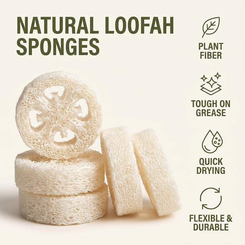 Esponja Vegetal Natural Lufa Blanca para Jabón Casero y Exfoliación