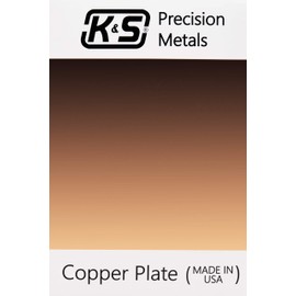 K & S 6606 Copper Etching Plates, 0.050" Thick x 12" Wide x 18" Long, 1 Piece, Made in The USA