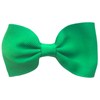 Emerald Green Hair Bows Clips Slides Grips 2.7" inch Soft