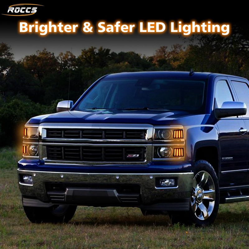 4PCS LED Side Marker Fender Lights for 1994-1998 Chevy C/K