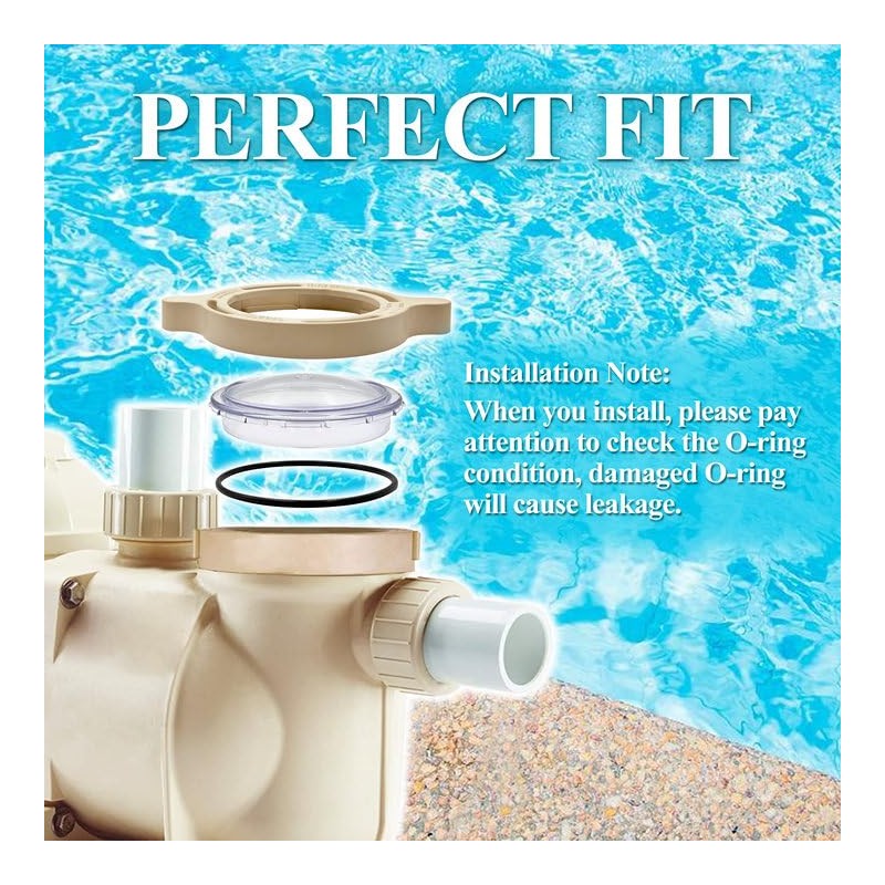 350090 Clamp and 350091 Lid Replacement for Superflo Inground Pool
