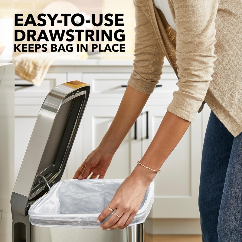 Glad ForceFlex Tall Kitchen Trash Bags, 13 Gallon, Gain Moonlight