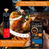 Meat Thermometer, Digital Bluetooth 500FT Wireless, Probe Lasts Up to