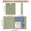 Weekgrat 2 Pcs 3 Ring 1 Inch Linen Binder Organizer