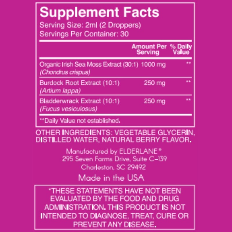 Elderlane Elderlane Berry Flavored Sea Moss Drops