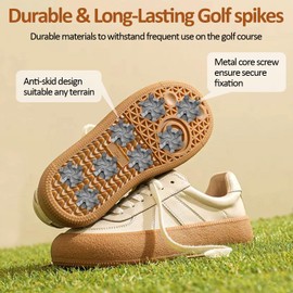 Golf Shoe Spikes 20PCS, Golf Spikes Replacements with Wrench Remove Tool | Easy Replacement Shoe Cleats with Traction Stability and Comfort