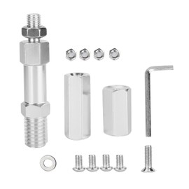 Soporte de Montaje para Placa de Matrícula, Coche Parachoques delantero Gancho de remolque Soporte de montaje de placa de matrícula Soporte ajustable de 8 agujeros para Todos los Vehículos