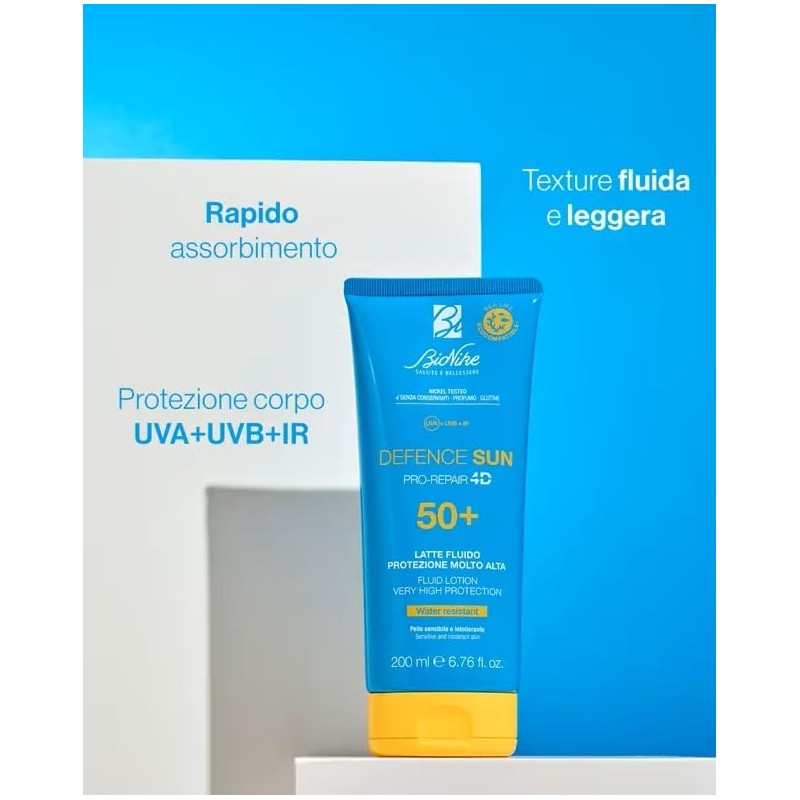 BioNike Defence Sun - Latte Fluido Solare Corpo per Pelli