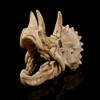 VOANZO Resin Triceratops Skull Model Replica, Dinosaur Tooth Skull Fossil,