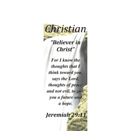 Christian "Believer in Christ" Keepsake Name Meaning Bookmark w/ Verse & Tassel