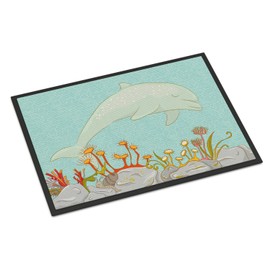 Caroline's Treasures BB8537JMAT Dolphin Underwater Scene Indoor or Outdoor Mat 24x36, 24H X 36W, Multicolor