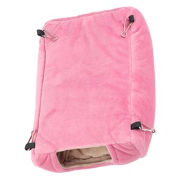 Windproof Warm Parrot Nest Plush Hammock Hanging Swing Bed Cave for Pet Bird (S)
