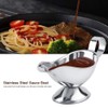 Stainless Steel Gravy Boat, Saucer Boat Gravy with Handle Mini