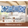 huester Blue and White Chinoiserie Pillow Covers 18x18, Blue Chinoiserie