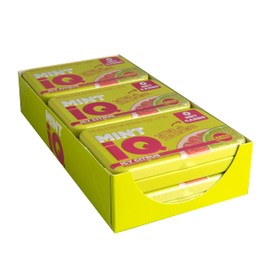 Big Sky MINT iQ Icy Grape Mint Candy 40 grams Pack of 6 Tins in Display Tray - Travel Size Mint Candies Tin - Keto Friendly, Vegan & Natural Fruity Flavored Candy Mints for Long Lasting Fresh Breath
