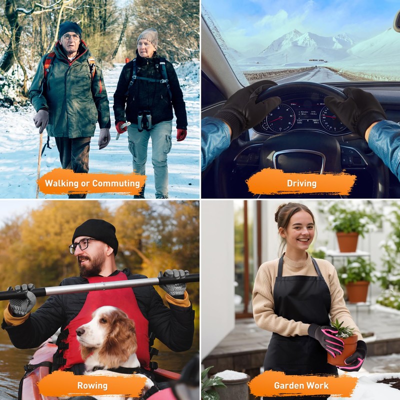 Sukeen Cycling Gloves Men Women Winter Gloves Touchscreen Gloves Thermal