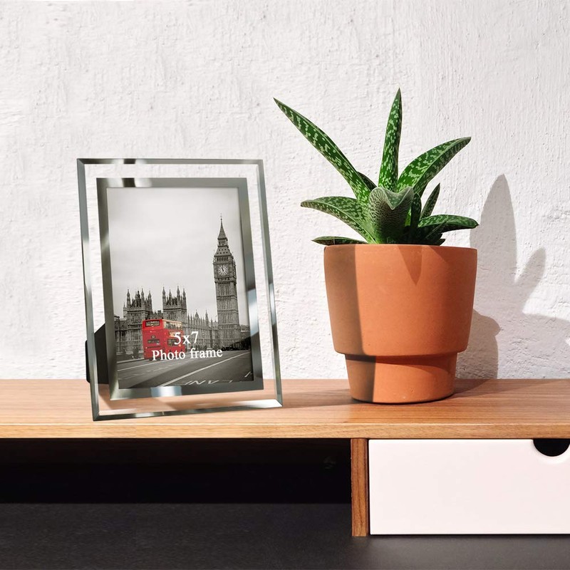 Giftgarden 5x7 Picture Frames Modern 5 by 7 Inch Glass