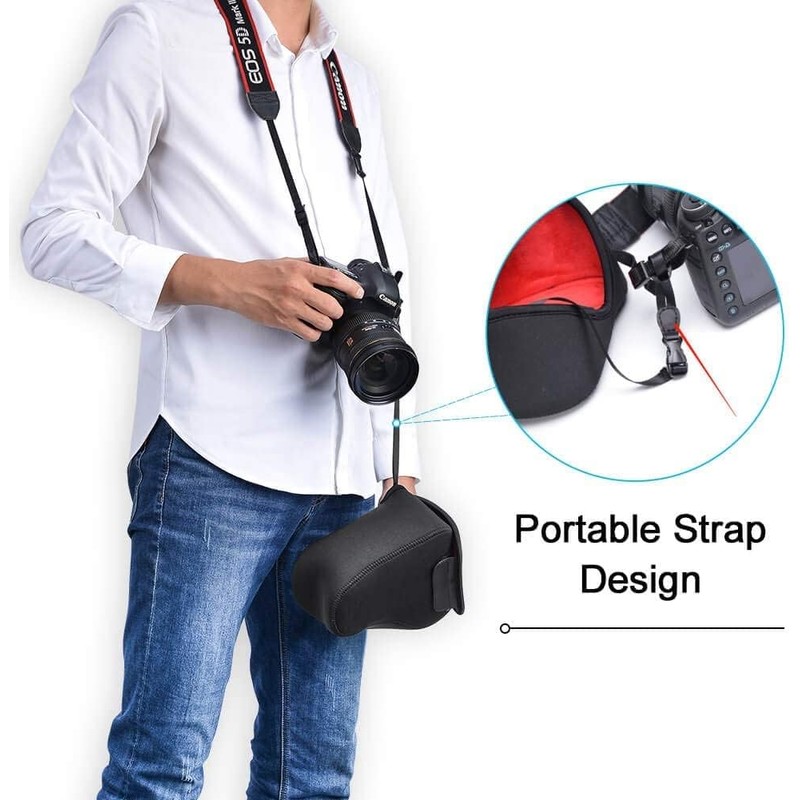 Neoprene Soft Plush Camera Lens Case for Nikon Canon Sony