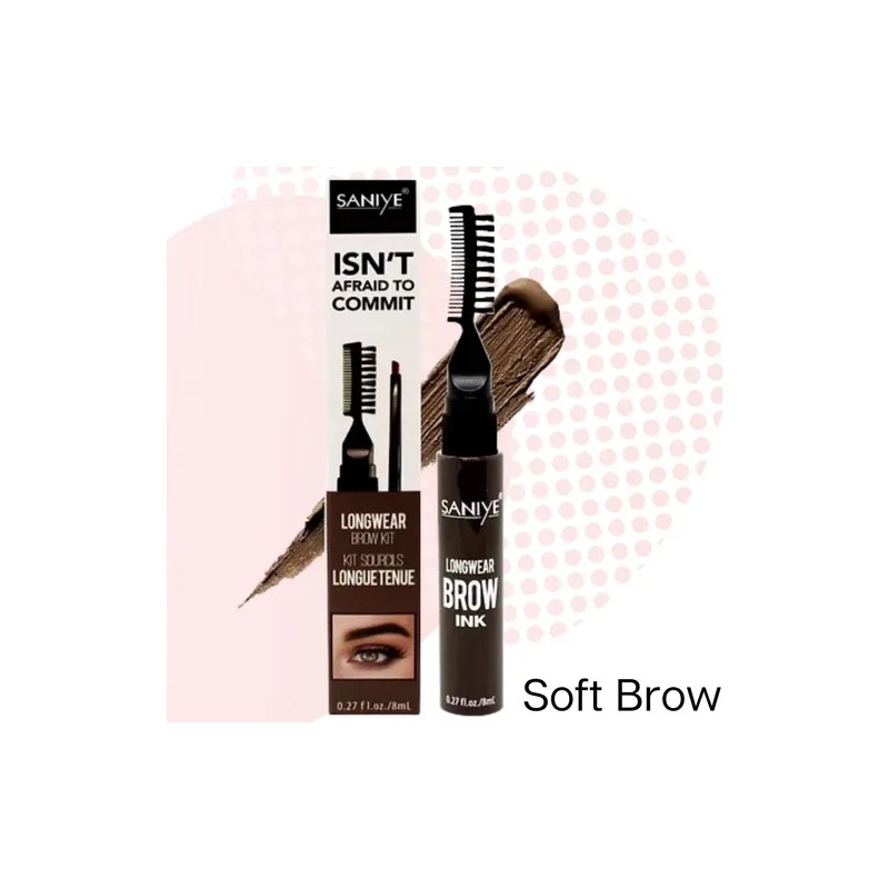 Tinta Para Cejas Indeleble Con Cepillo Saniye