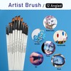 Falling in Art Paint Brushes Set, 12 PCS Nylon Professional