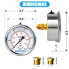 Hansfelds Pressure gauge 0-10 bar/psi 63mm dial liquid filled 1/4