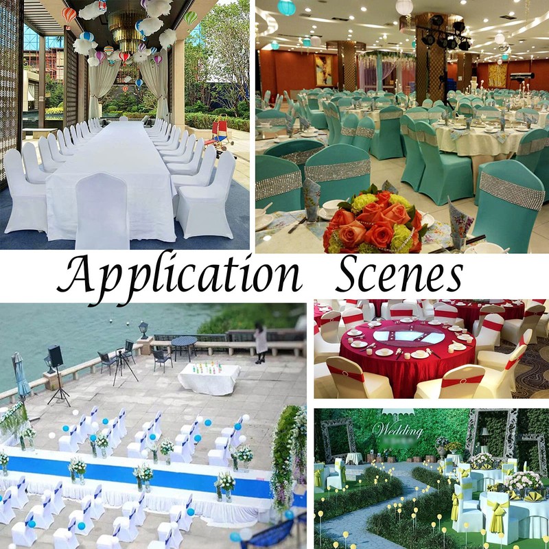 Dimatic 20 PCS Yellow Spandex Chair Covers Dining Room Stretch