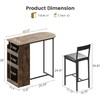 GAOMON Small Kitchen Table for 2, Space-Saving Kitchen Table Set