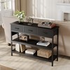 Lulive 2 Pack Entryway Table with Power Outlets, Console Table
