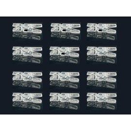 Generic 200PCS Clear Plastic Clothes Pins,Mini Clothes Pins for Photos,Transparent Plastic Clips
