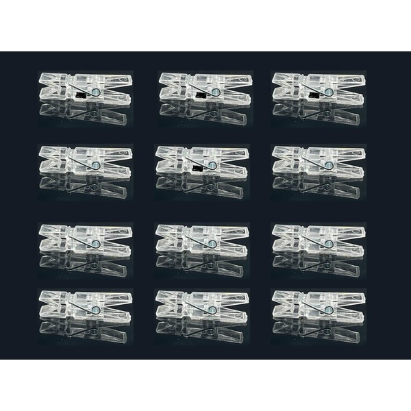 Generic 200PCS Clear Plastic Clothes Pins,Mini Clothes Pins for Photos,Transparent