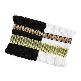 jojofuny 48Pcs Solid Color DIY Embroidery Thread for Cross Stitch with Strands for Handicrafts and Sewing Supplies for Parents