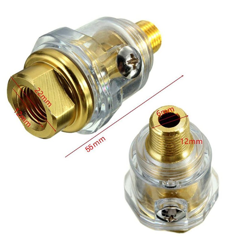Kaimeilai 3 Pieces Oil Lubricator Oiler, Mini Compressed Air Oiler,