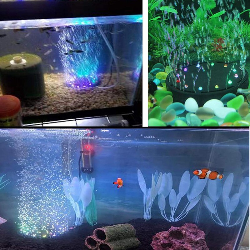12LED Aquarium Bubble Light Submersible Fish Tank LED Air Bubbler